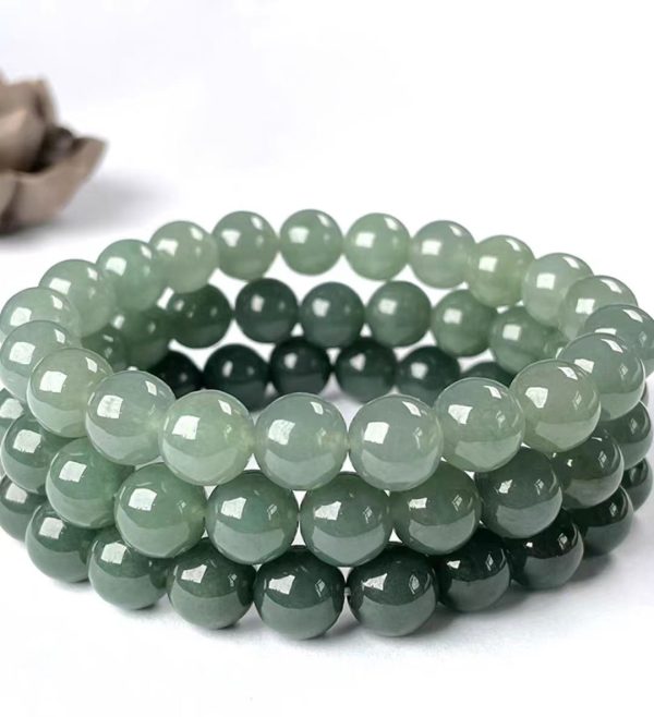 Jade beads bracelet-166 - Image 2
