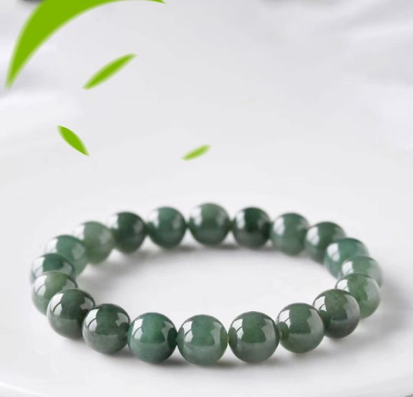 Jade beads bracelet-166 - Image 3
